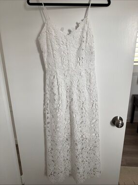 Express White Lace Spaghetti Strap Dress